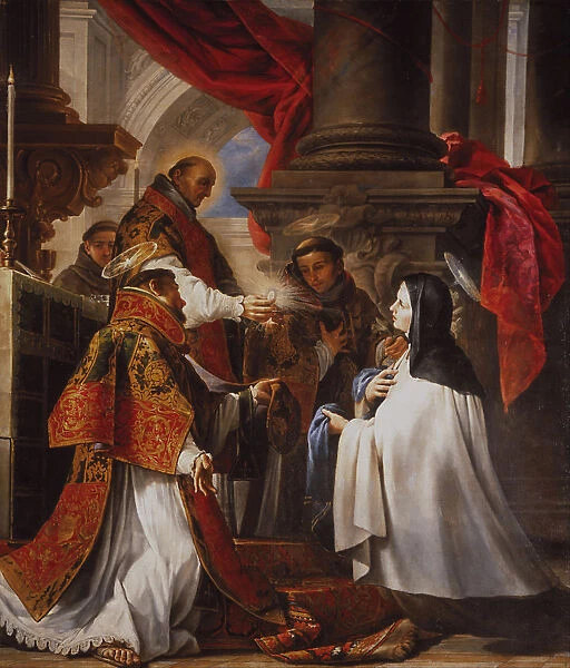 The Communion of Saint Theresa, 1670. Artist: Cabezalero, Juan Martin (1634-1673)