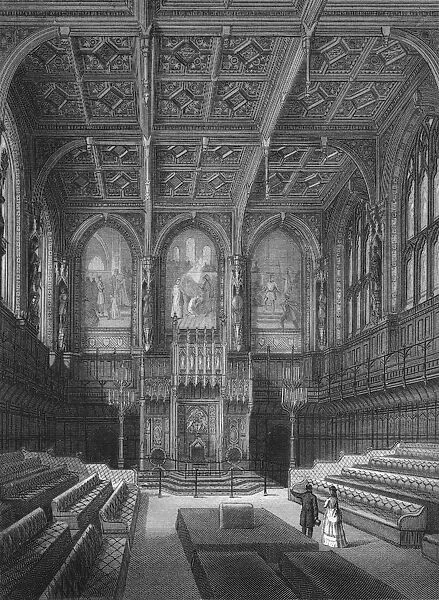 Interior of the House of Lords, Palace of Westminster, London c1878 (1878)