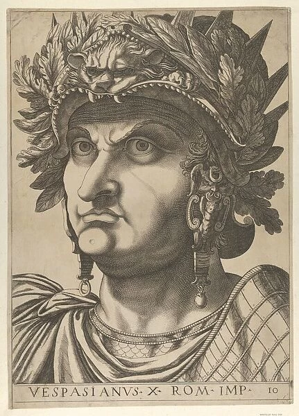 Plate 10: Vespasian with his head turned slightly to the left, from The Twelve Caesars