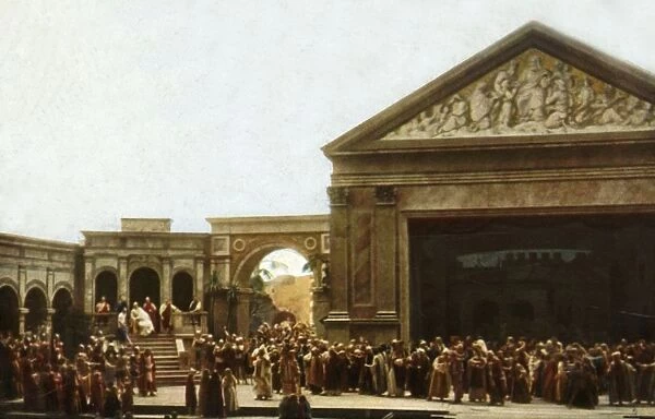 Players on stage in the Oberammergau Passion Play, 1922. Creator: Henry Traut