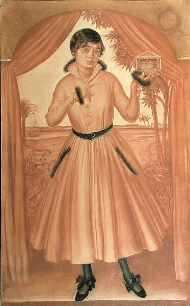 Portrait of the artists wife, c. 1917. Artist: Yakovlev, Alexander Yevgenyevich (1887-1938)