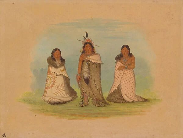 Puncah Indians, 1861. Creator: George Catlin