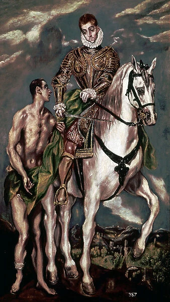 Saint Martin and the Beggar, painting by El Greco, between 1604-1614