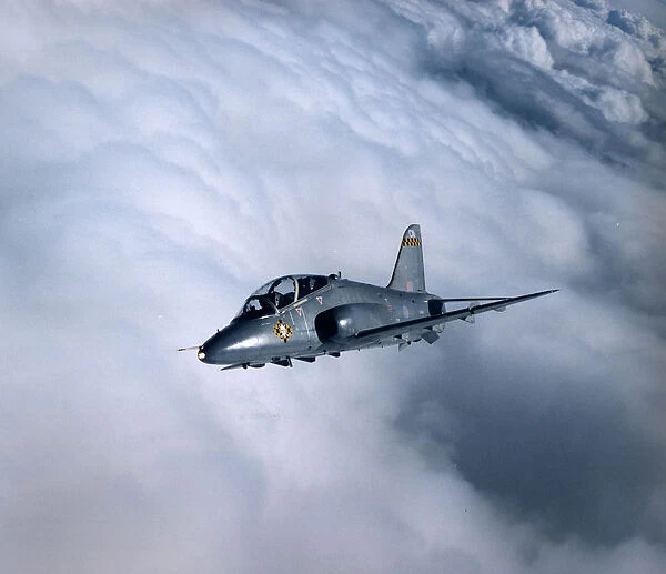 100 Sqn Hawk chasing the clouds over Yorkshire. UK. 10  /  05  /  1999