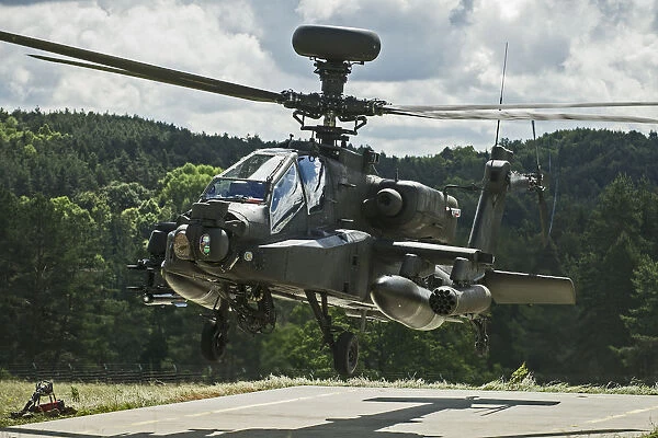 Apache Attack Helicopter from 4 Regiment Air Air Corps taking of for mission tasking