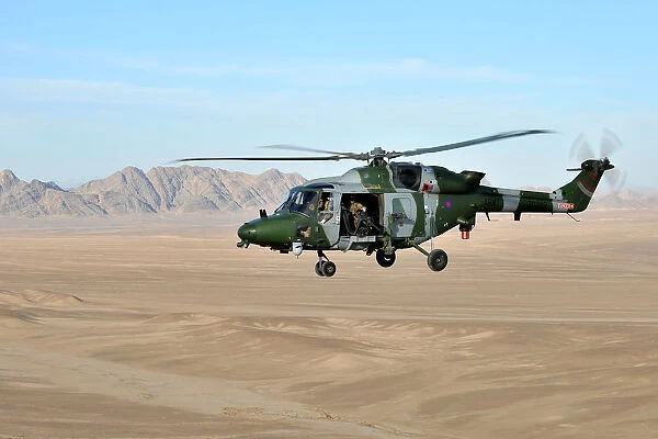 Army Air Corps Lynx Mk9A Helicopter Over Afghanistan