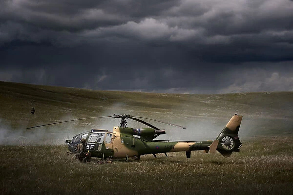 Army Gazelle Helicopter on Training Exercise at BATUS in Canada
