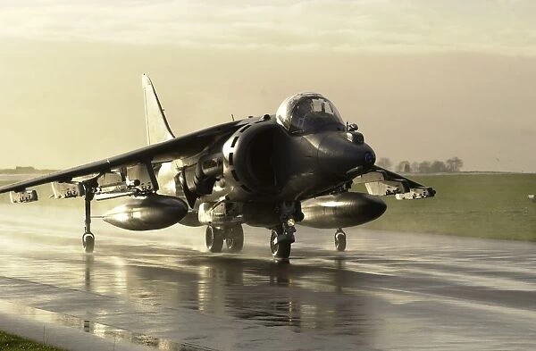 The British Aerospace Harrier is used by the RAF in the close air support role