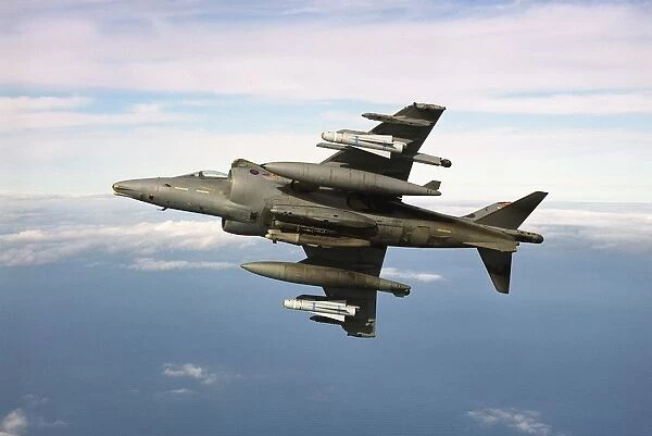 The British Aerospace Harrier is used by the RAF in the close air support role