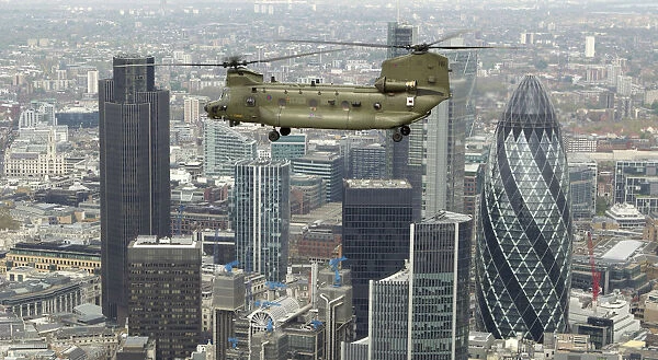 Chinook flying over London