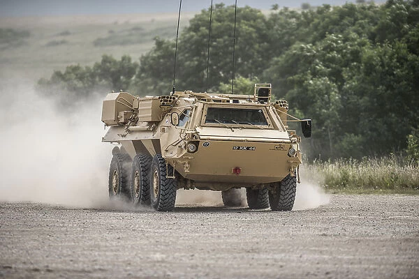 FUCHS reconnaissance vehicle being put through its paces by Falcon Squadron Royal