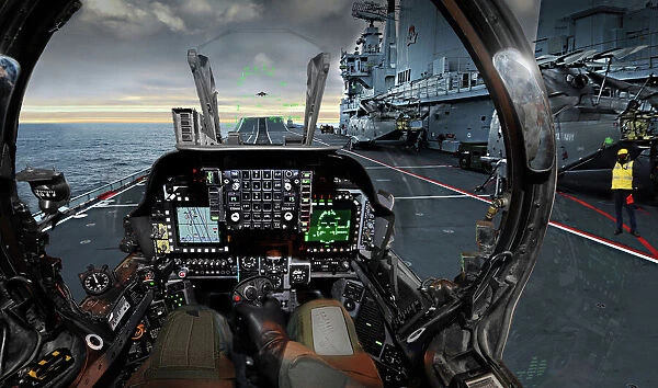 Harrier Pilot Prepares for Takeoff