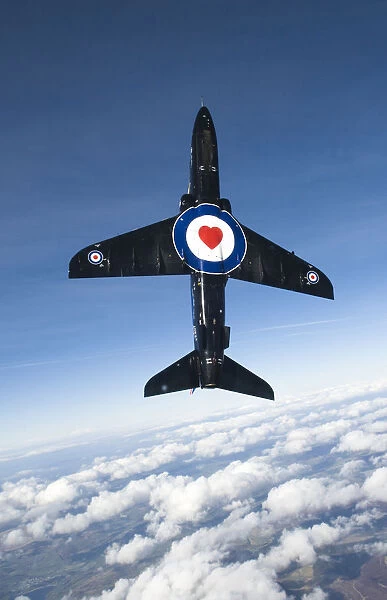 Hawk T1 Aircraft High Above RAF Valley with Benevolent Fund Logo
