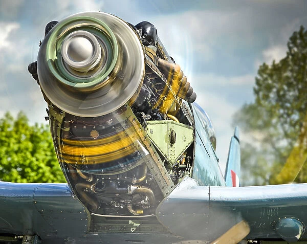 HDR Picture of WWII Spitfire Fighter Engine Testing