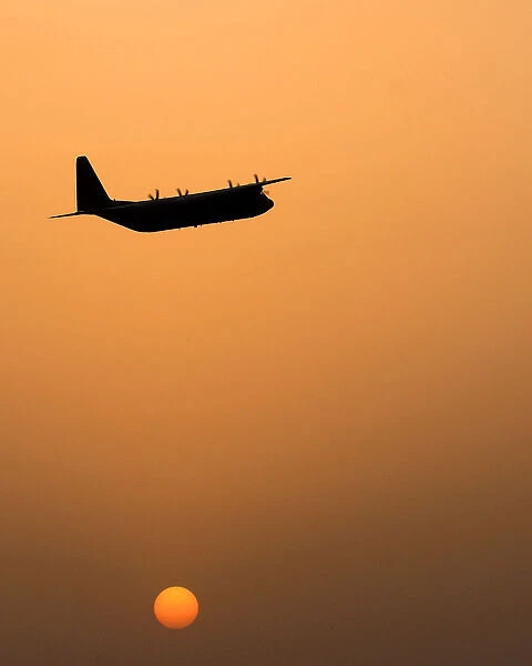 Hercules C130J Over Sunset