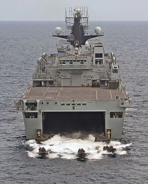 HMS Albion Deploys Royal Marine Assault Craft