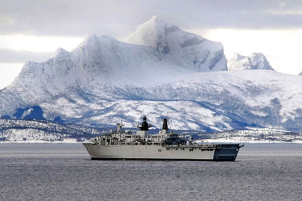 HMS Albion off the coast of Norway