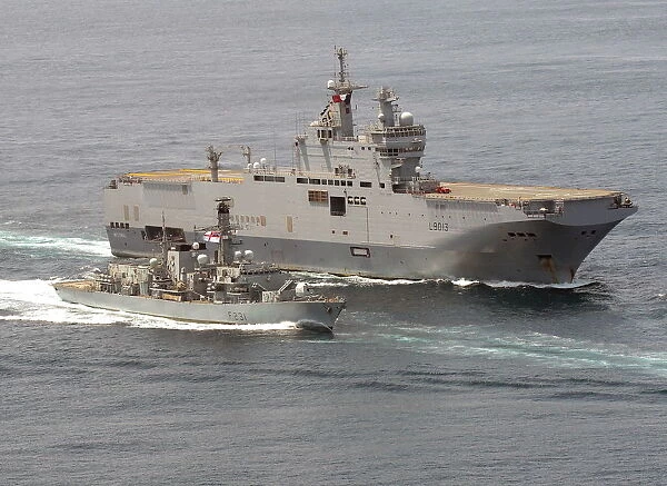 HMS Argyll with the French Ship FS Mistral