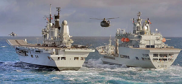 HMS Ark Royal RAS with RFA Wave Knight