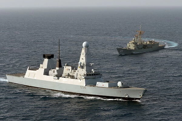 HMS Diamond with HMAS Melbourne