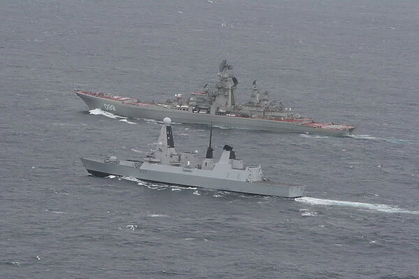 HMS Dragon with Kirov Class Pyotr Velikiy