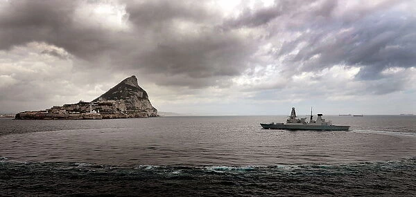 HMS Dragon Near Gibraltar