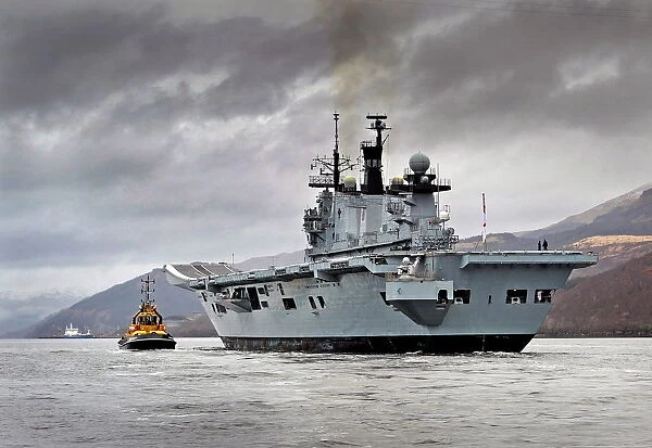 HMS Illustrious on Loch Long, Scotland