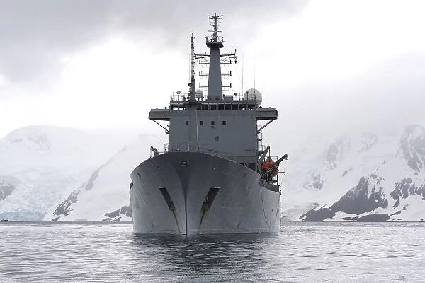 HMS Scott Visits King George Island in the Antarctic