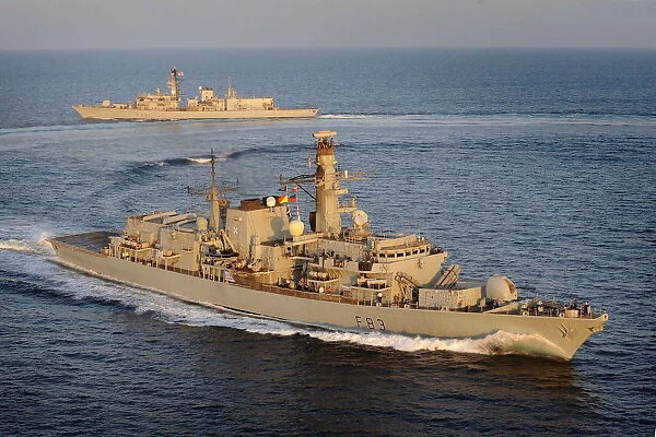 HMS St Albans Hands Over to HMS Argyle in the Middle East