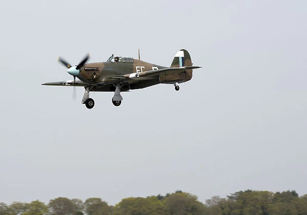 A Hurricane Mk IIC starting her display routine which forms part of the BBMF