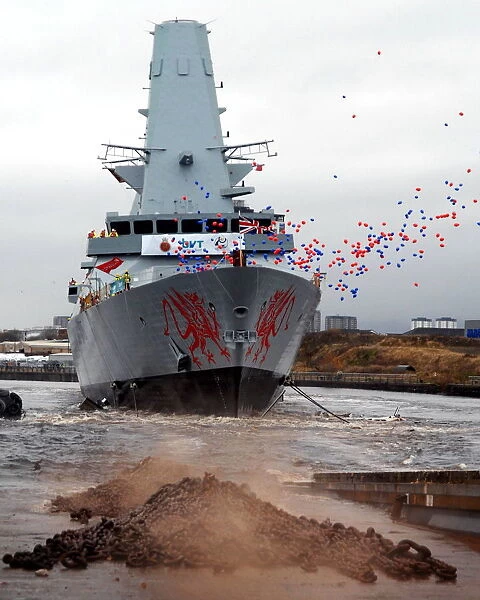 The Launch of Type 45 Destroyer HMS Daring