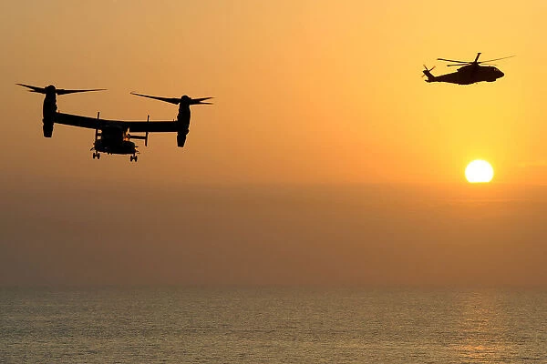 US Marine Corps and Merlin Helicopter