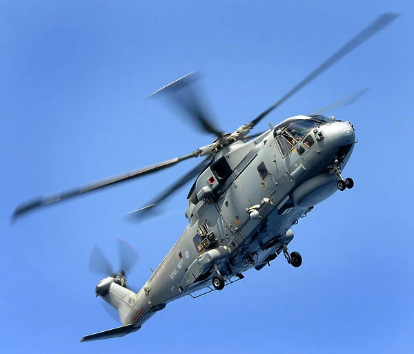 Merlin. A Merlin helicopter on operations from Royal Navy Type 23 frigate