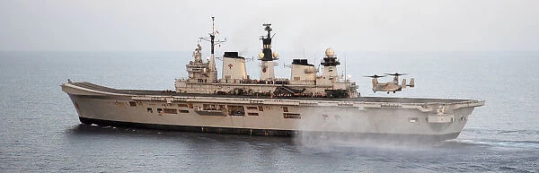 US Osprey Aircraft Landing on HMS Illustrious