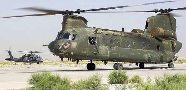 RAF Chinook HC2 at Kandahar Airfield