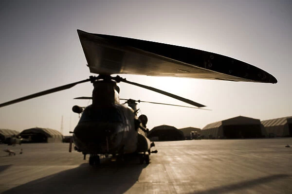 RAF Chinook Helicopter at Camp Bastion