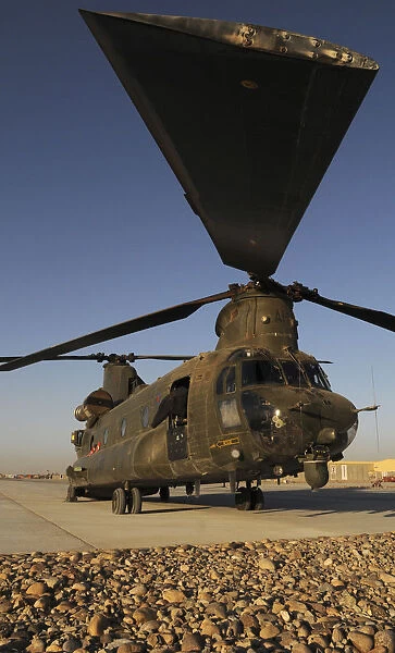 RAF Chinook Helicopter at Camp Bastion, Afghanistan