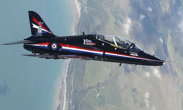RAF Hawk T1 Fast Jet Practices Aerobatics Over North Wales