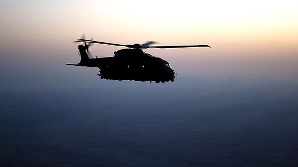 RAF Merlin Helicopter Over Afghanistan