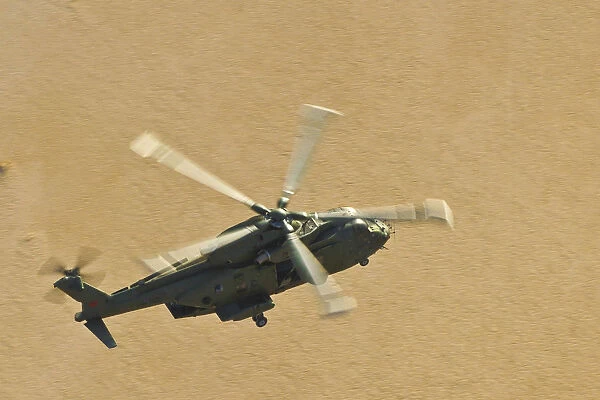 RAF Merlin Helicopter During Exercise Desert Vortex