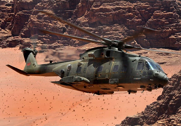 RAF Merlin Helicopters on Exercise Pashtung Vortex in Jordan