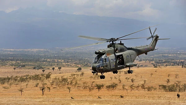 RAF Puma Helicopter on Exercise Askari Thunder in Kenya