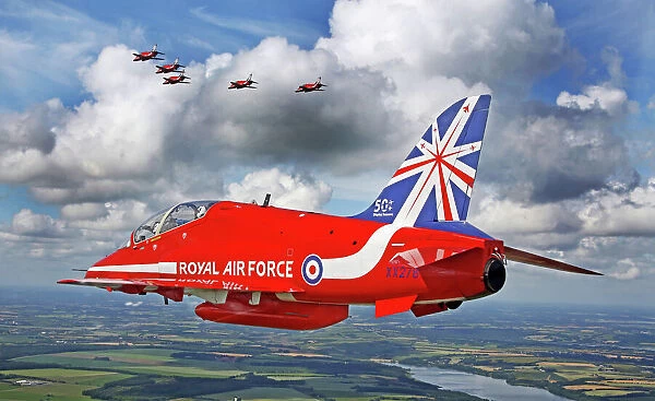 RAF Red Arrows. Red 6 of the world famous air display team the Red Arrows