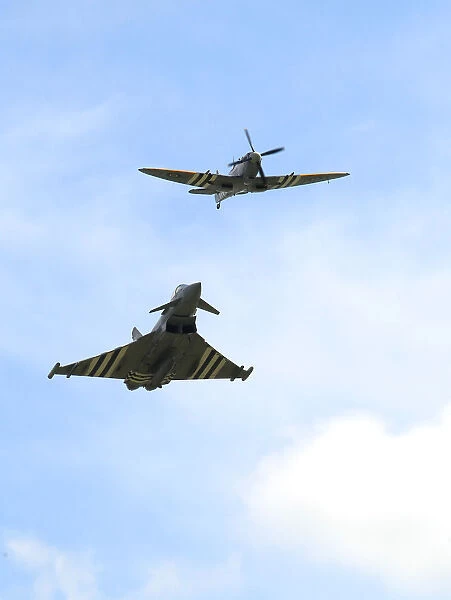 RAF Typhoon with WWII Spitfire