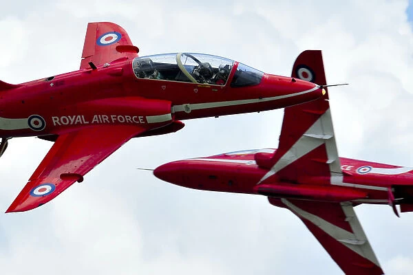 Red Arrows Performing an Opposition Pass