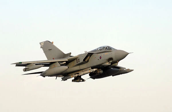 Royal Air Force Tornado GR4 Takes off from Kandahar