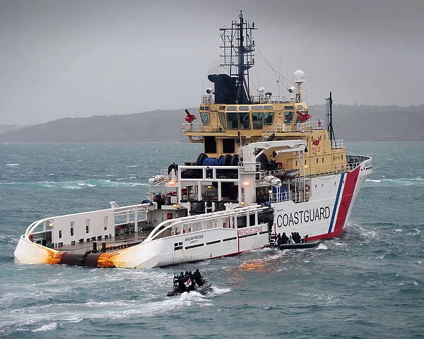 Royal Navy Boarding Exercise with Coastguard Tug Anglian Princess