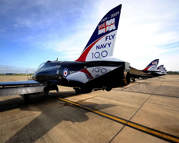 Royal Navy Hawk Aircraft with Fly Navy 100 Livery
