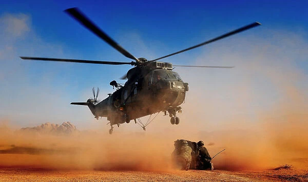 Sea King Helicopter During Exercise in Jordan