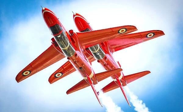 The Synchro Pair. Pictured are two aircraft of the Red Arrows Aerobatic